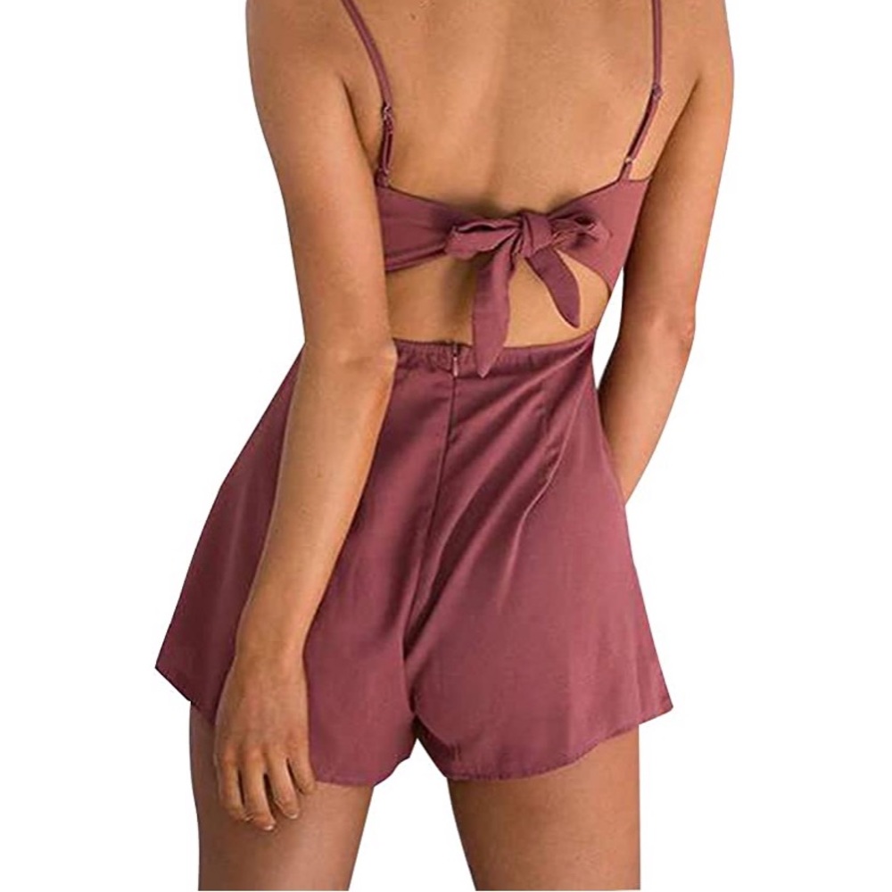 YOINS High Waist Casual Romper with Pockets - Picture 4 of 6